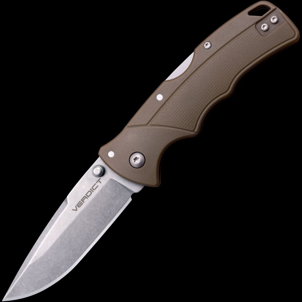 Cold Steel Verdict 4116SS Spear Point Stonewash Finish FDE GFN Handle