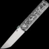 Kansept BTF Folding Knife - Black & White Nebula Carbon Fiber