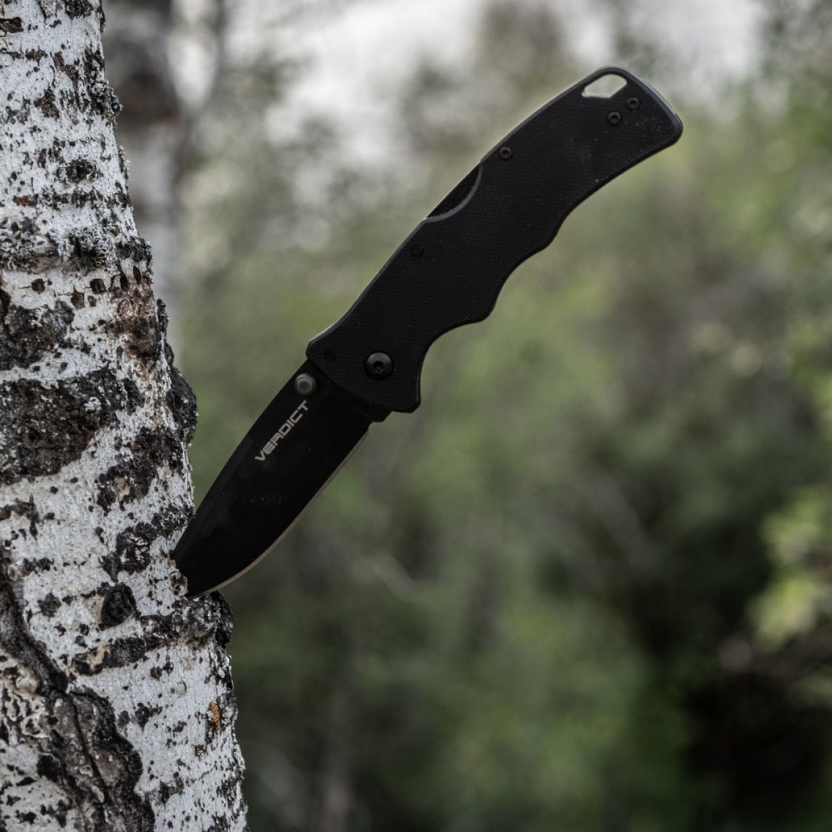 Cold Steel Verdict AUS10A Spear Point Black DLC Finish Black G-10 Handle - Image 4