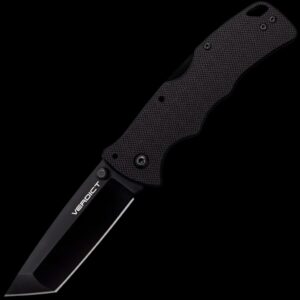 Cold Steel Verdict AUS10A Tanto Point Black DLC Finish Black G-10 Handle