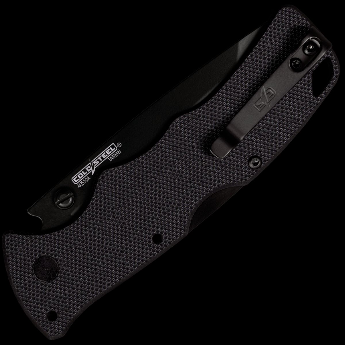 Cold Steel Verdict AUS10A Tanto Point Black DLC Finish Black G-10 Handle - Image 2