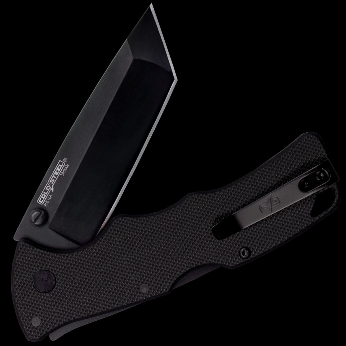 Cold Steel Verdict AUS10A Tanto Point Black DLC Finish Black G-10 Handle - Image 3