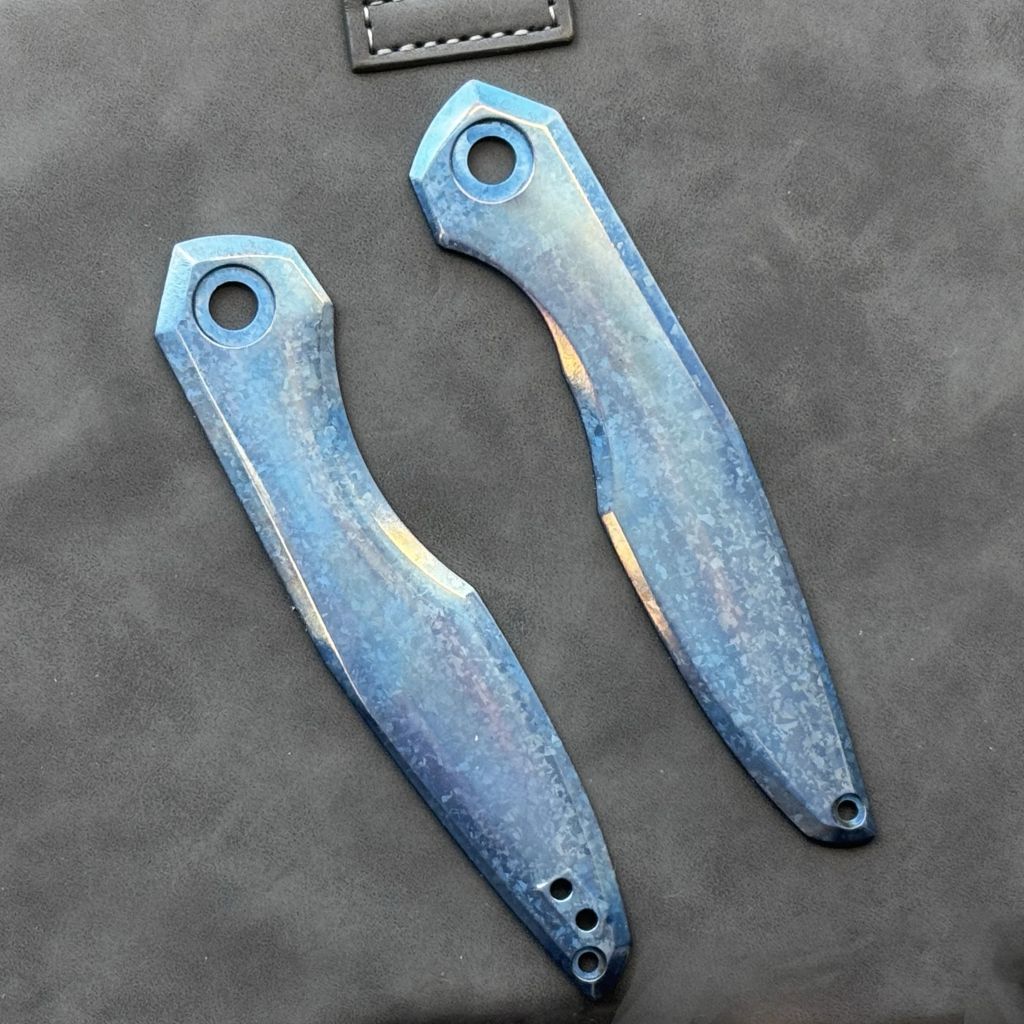 Kansept Blue Anodized Crystalized Titanium Scale