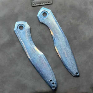 Kansept Blue Anodized Crystalized Titanium Scale